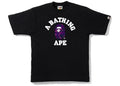 BAPE CAMO COLLEGE T-SHIRT BLACK/PURPLE
