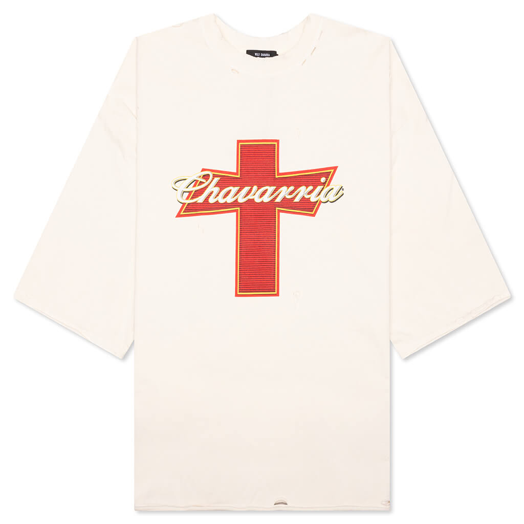 Budweiserria Destroyed Buffalo Tee - Off White