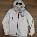 C.P. Company Shell-R Goggle Jacket in Gauze White