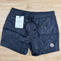 Moncler Logo Patch Swim Shorts in Night Blue