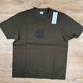 C.P. Company Metropolis Series Blurred Logo T-Shirt in Ivy Green