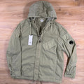 C.P. Company Chrome-R Hooded Lens Overshirt in Moss Gray - Green