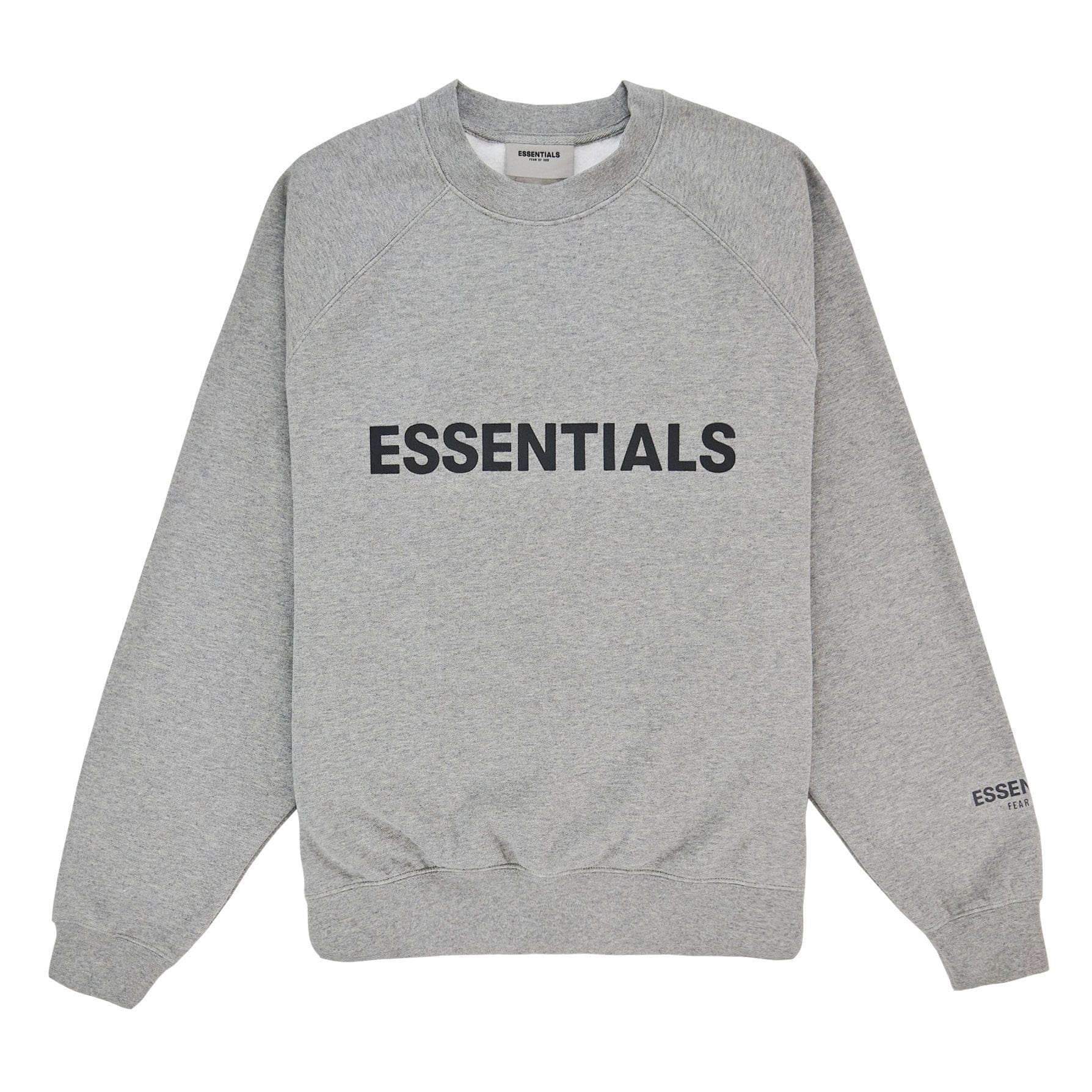 ESSENTIALS FOG 3D SILICON CREWNECK DARK HEATHER GREY