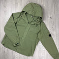 CP Company Hooded Overshirt - Green Banana