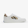 Burberry Check Terrace Sneakers in White / Sand