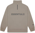 ESSENTIALS FOG TAUPE HOODIE HALF ZIP
