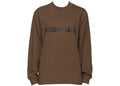 FEAR OF GOD ESSENTIALS X SSENSE 3D SILICON APPLIQUE LONG SLEEVE BROWN