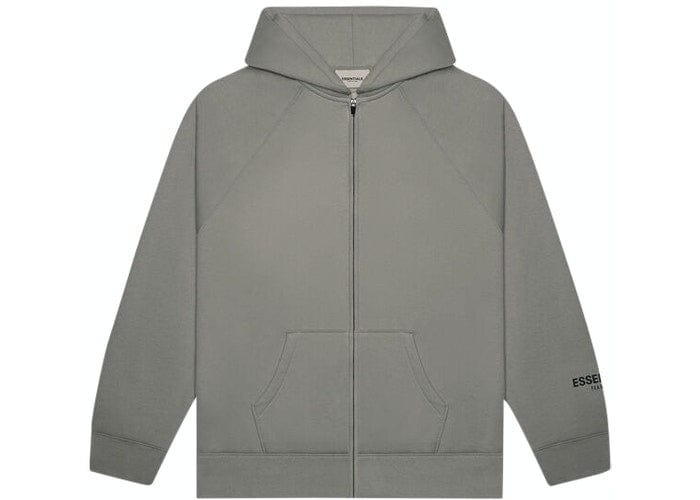 ESSENTIALS FOG 3D SILICON ZIP UP HOODIE GREY