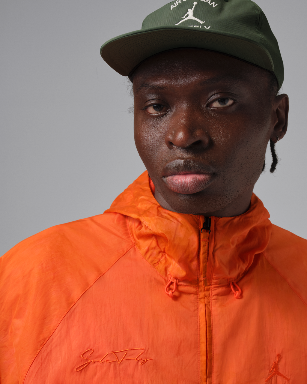 Air Jordan X SoleFly Retro 3 Fruits of our Labor Orange Nylon Shell Jacket 🍊