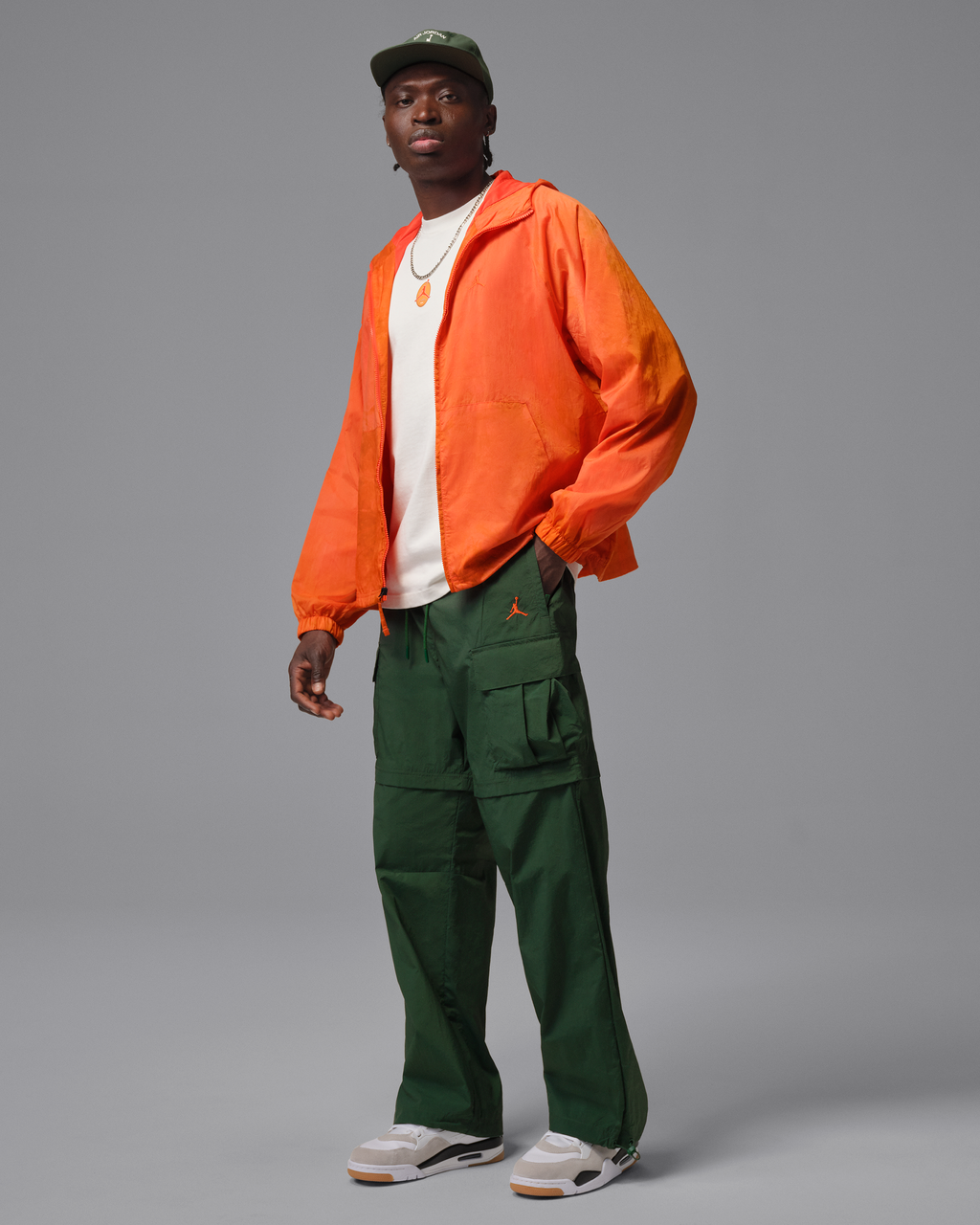 Air Jordan X SoleFly Retro 3 Fruits of our Labor Orange Nylon Shell Jacket 🍊