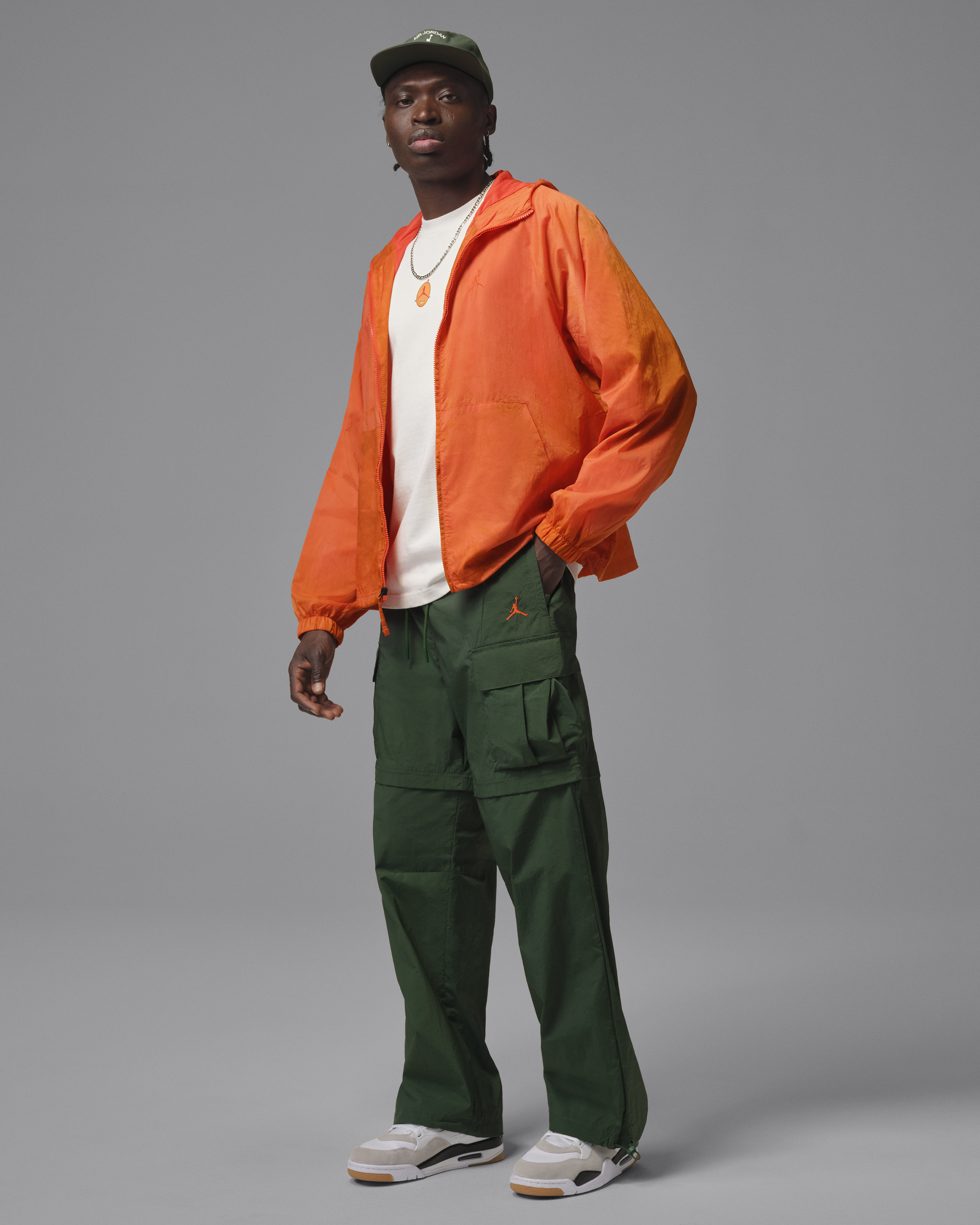 Air Jordan X SoleFly Retro 3 Fruits of our Labor Orange Nylon Shell Jacket 🍊