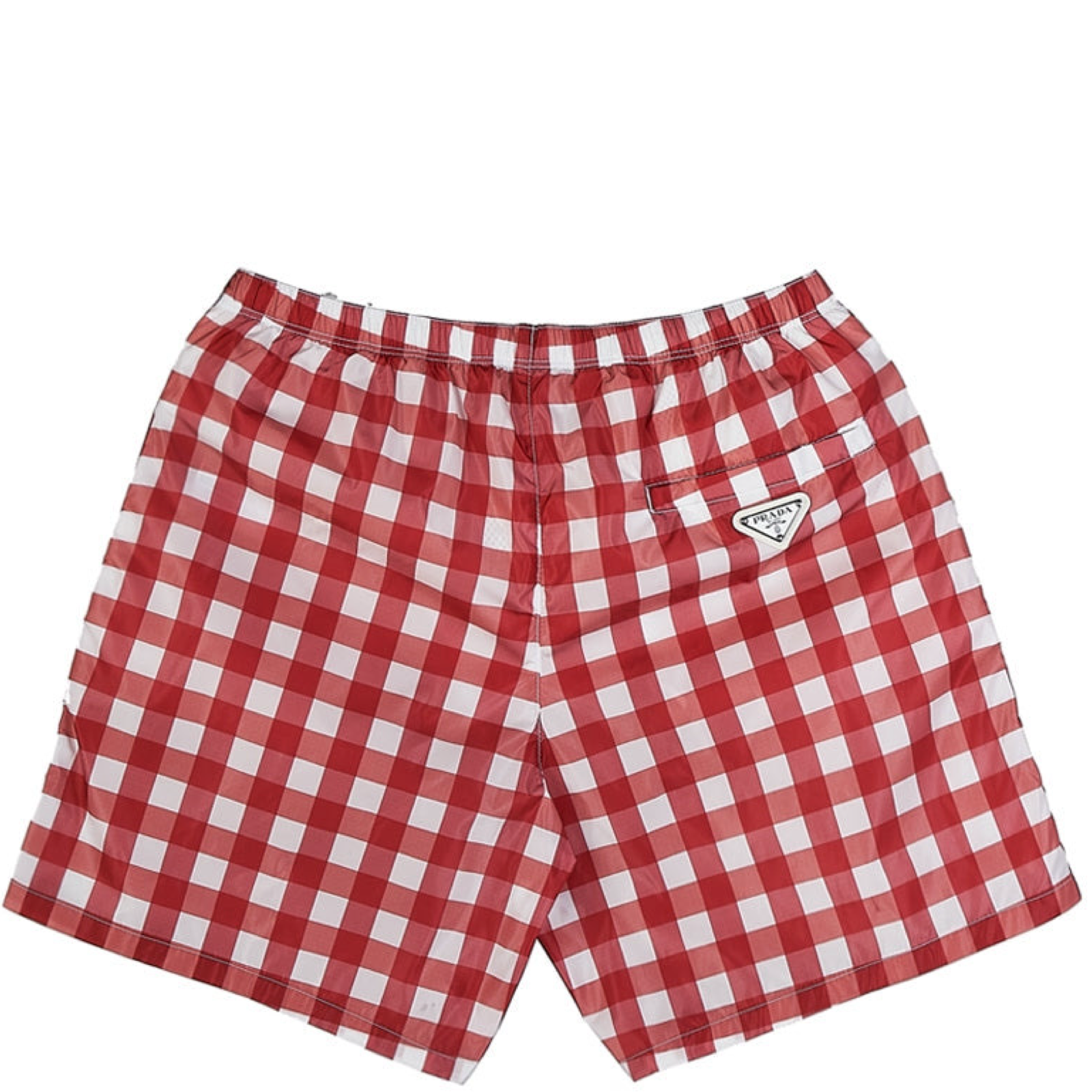 Prada Red Re-Nylon Logo Swimshorts