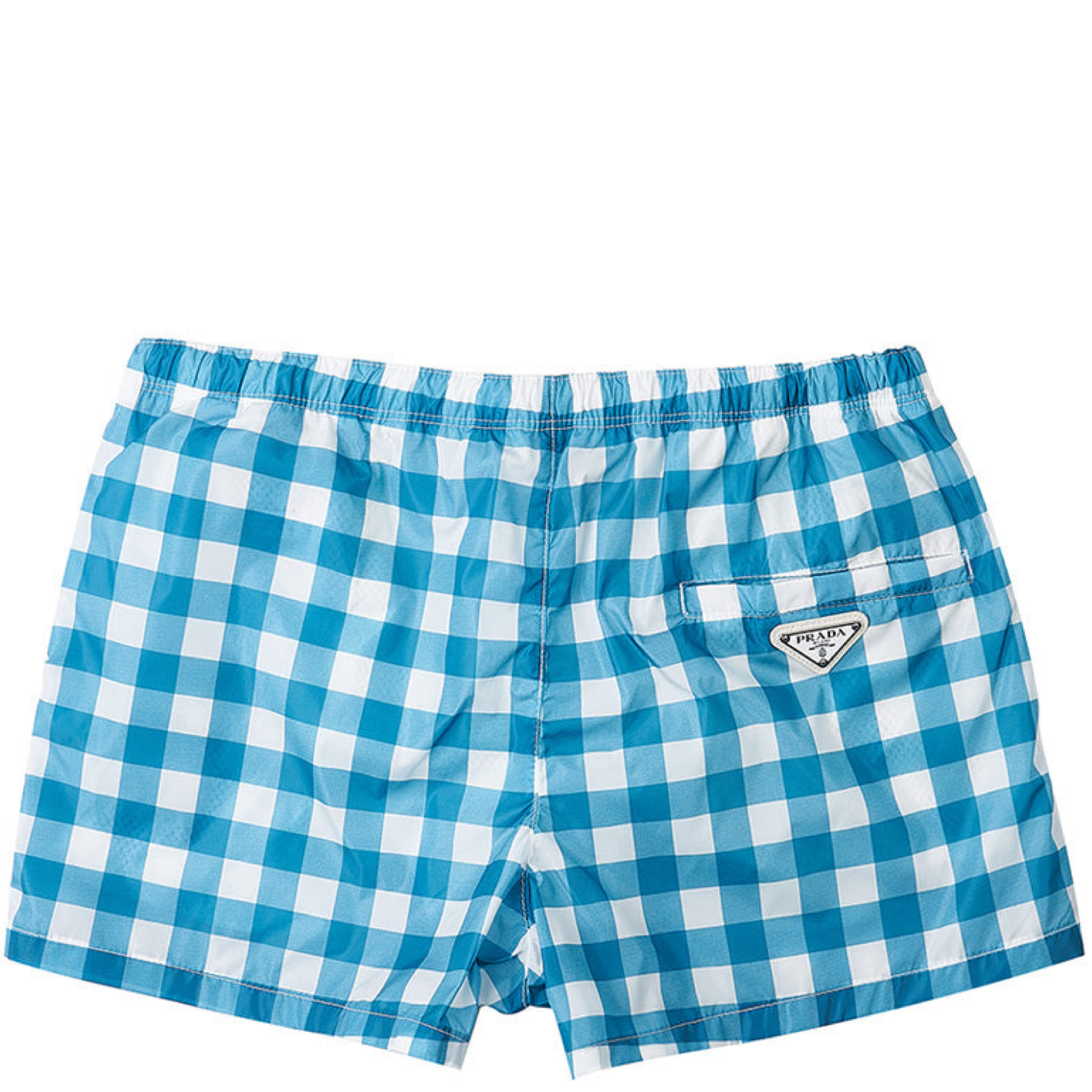 Prada Turquoise Triangle Logo Swimshorts