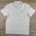 C.P. Company Stretch Piquet Striped Collar Polo Shirt in Pistachio Shell