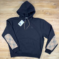 Burberry Reilly Check Hoodie in Black