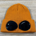 C.P. Company Cotton Goggle Beanie in Desert Sun - Orange