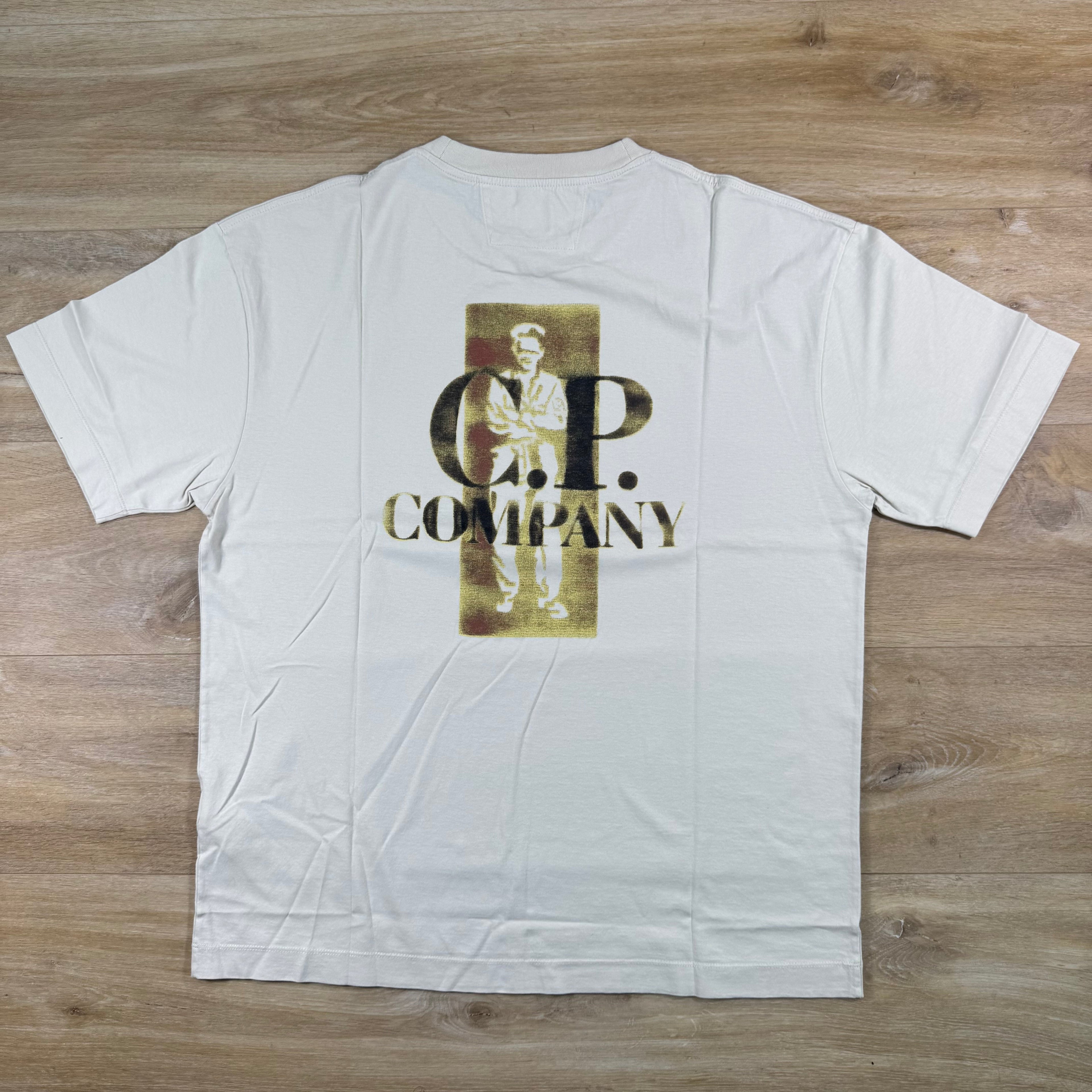 C.P. Company 30/1 Jersey Comfort Logo T-Shirt in Frozen Dew