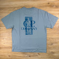 C.P. Company 30/1 Jersey Comfort Logo T-Shirt in Silver Blue