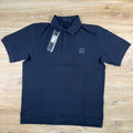 Stone Island Ghost Patch Logo Polo Shirt in Navy