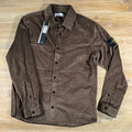 Stone Island Micro-Corduroy Overshirt in Umber - Brown