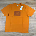 C.P. Company Stitch Block Logo T-Shirt in Desert Sun