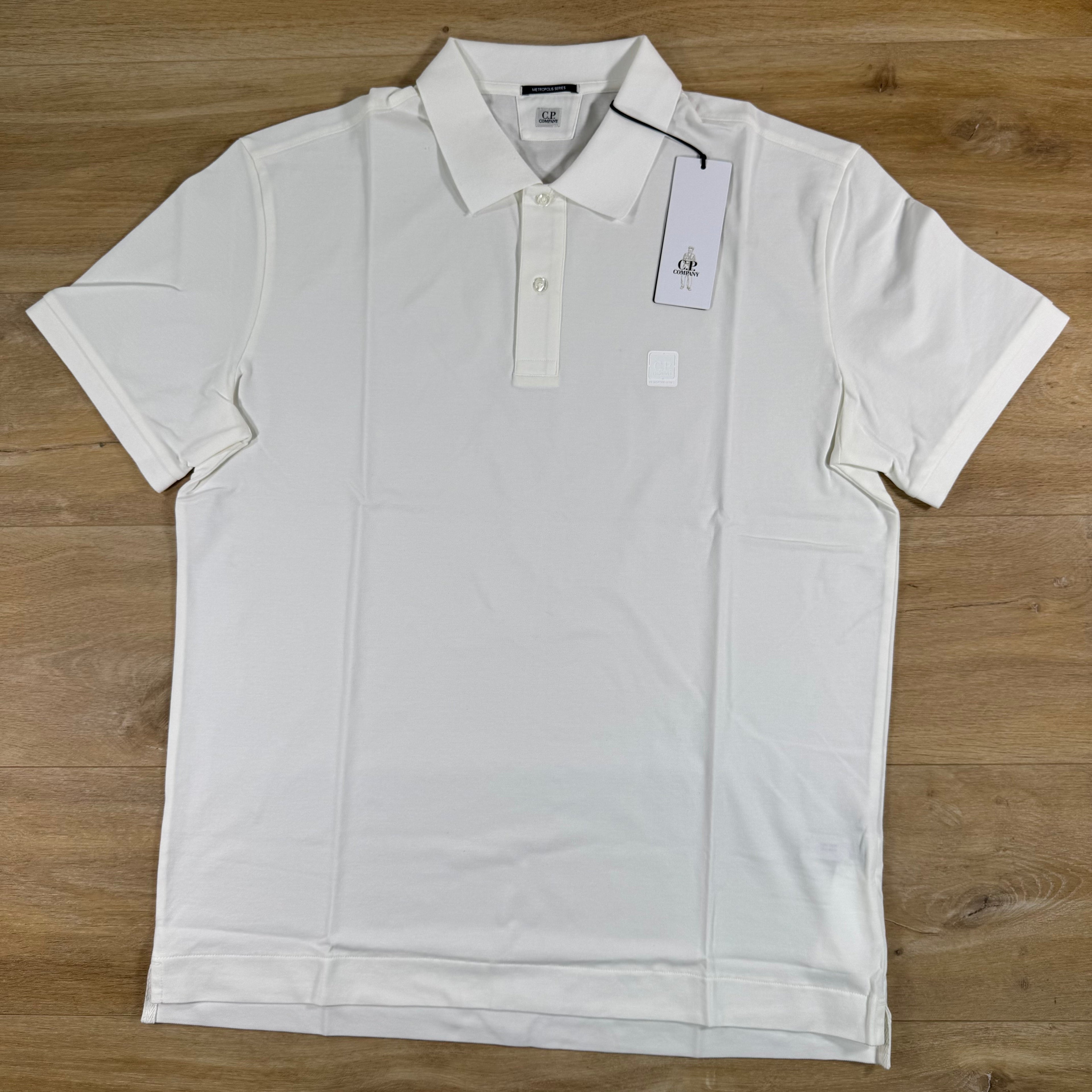 C.P. Company Metropolis Series Polo Shirt in Gauze White