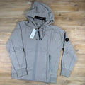 C.P. Company Diagonal Raised Zipped Lens Hoodie in Dove