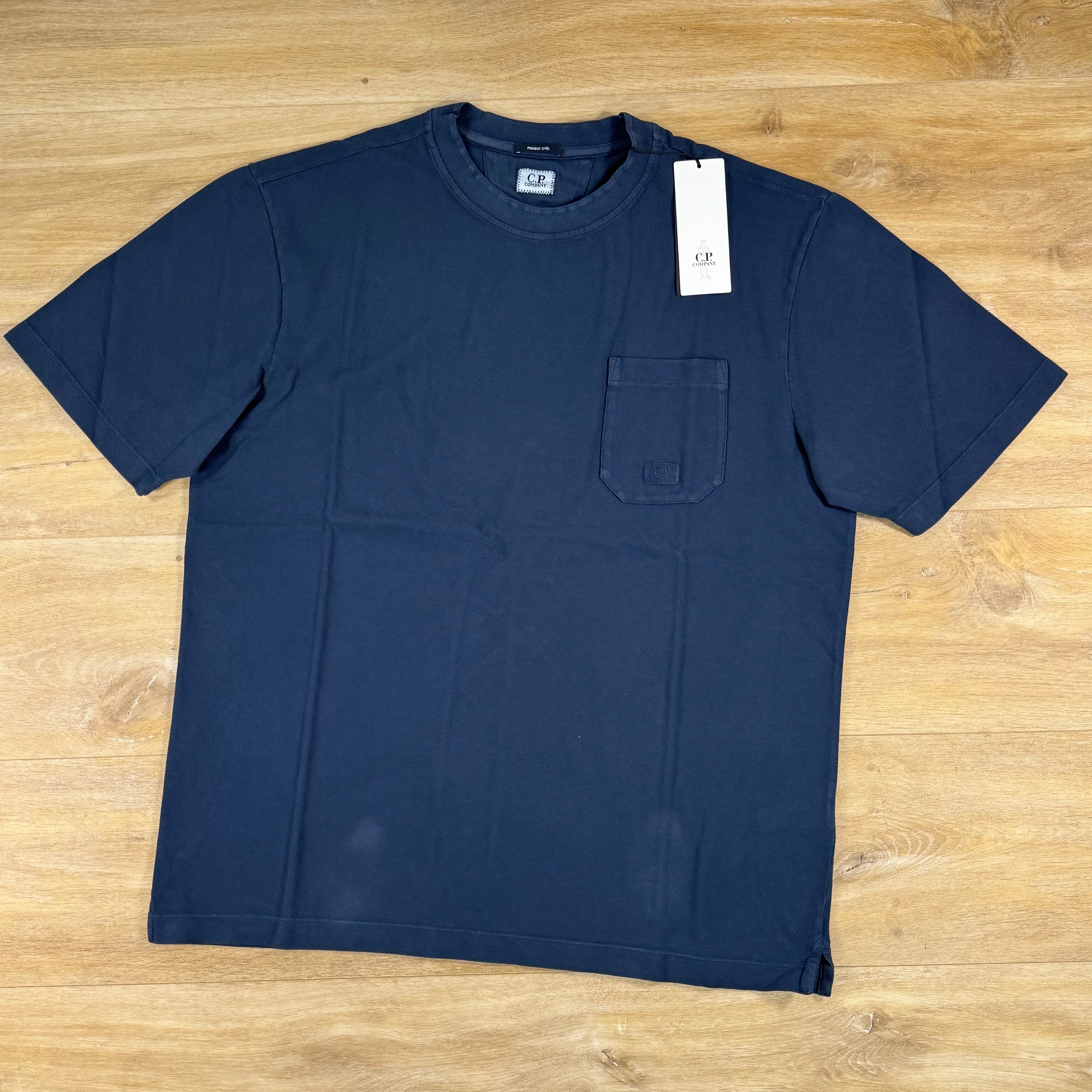 C.P. Company 24/1 Pigment Dyed T-Shirt in Midnight Navy