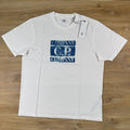 C.P. Company Faded Logo T-Shirt in Gauze White