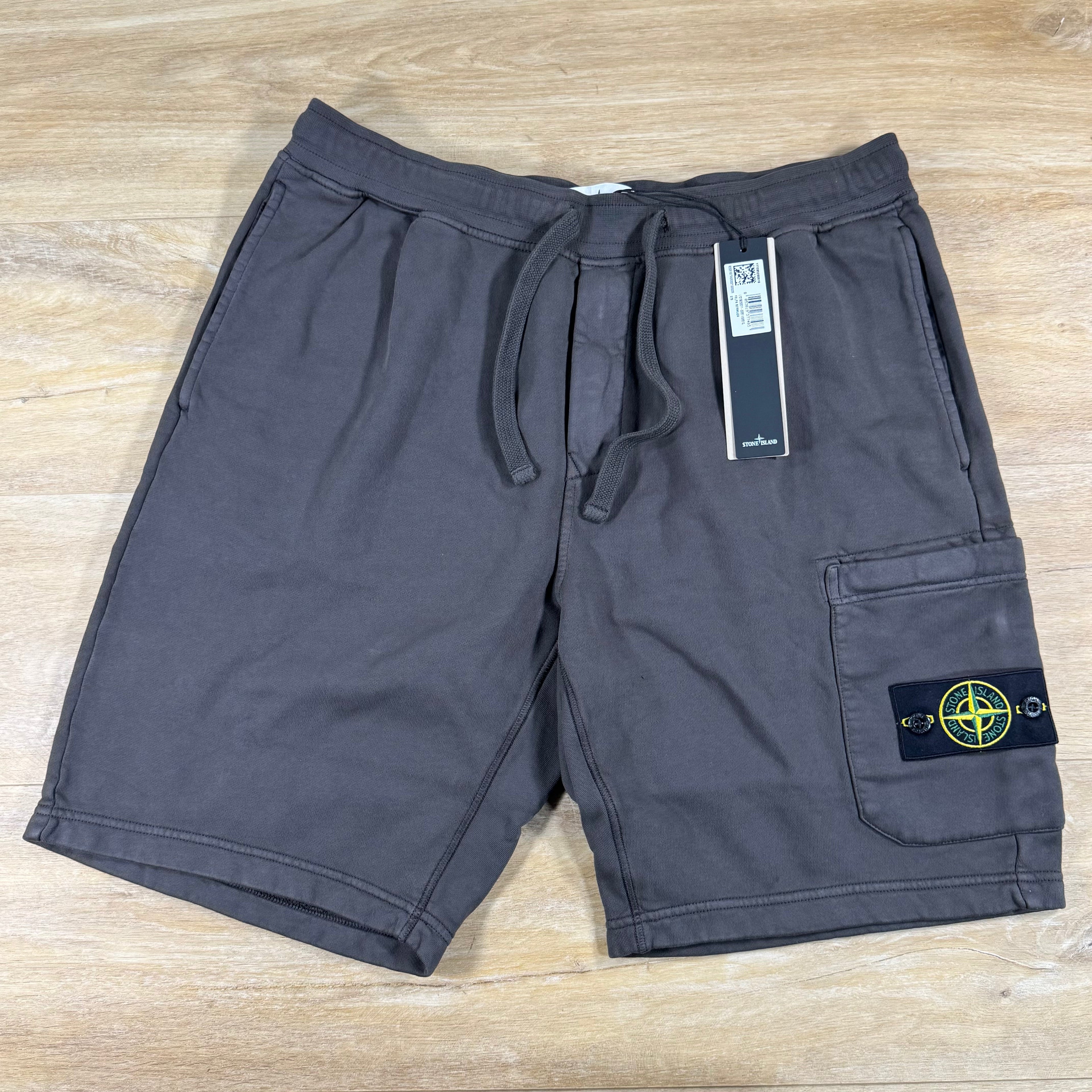 Stone Island Fleece Bermuda Shorts in Charcoal Grey