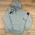 Stone Island Pullover Fleece Hoodie in Sage Green
