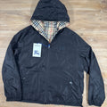 Burberry Reversible Check Hooded Jacket in Sand