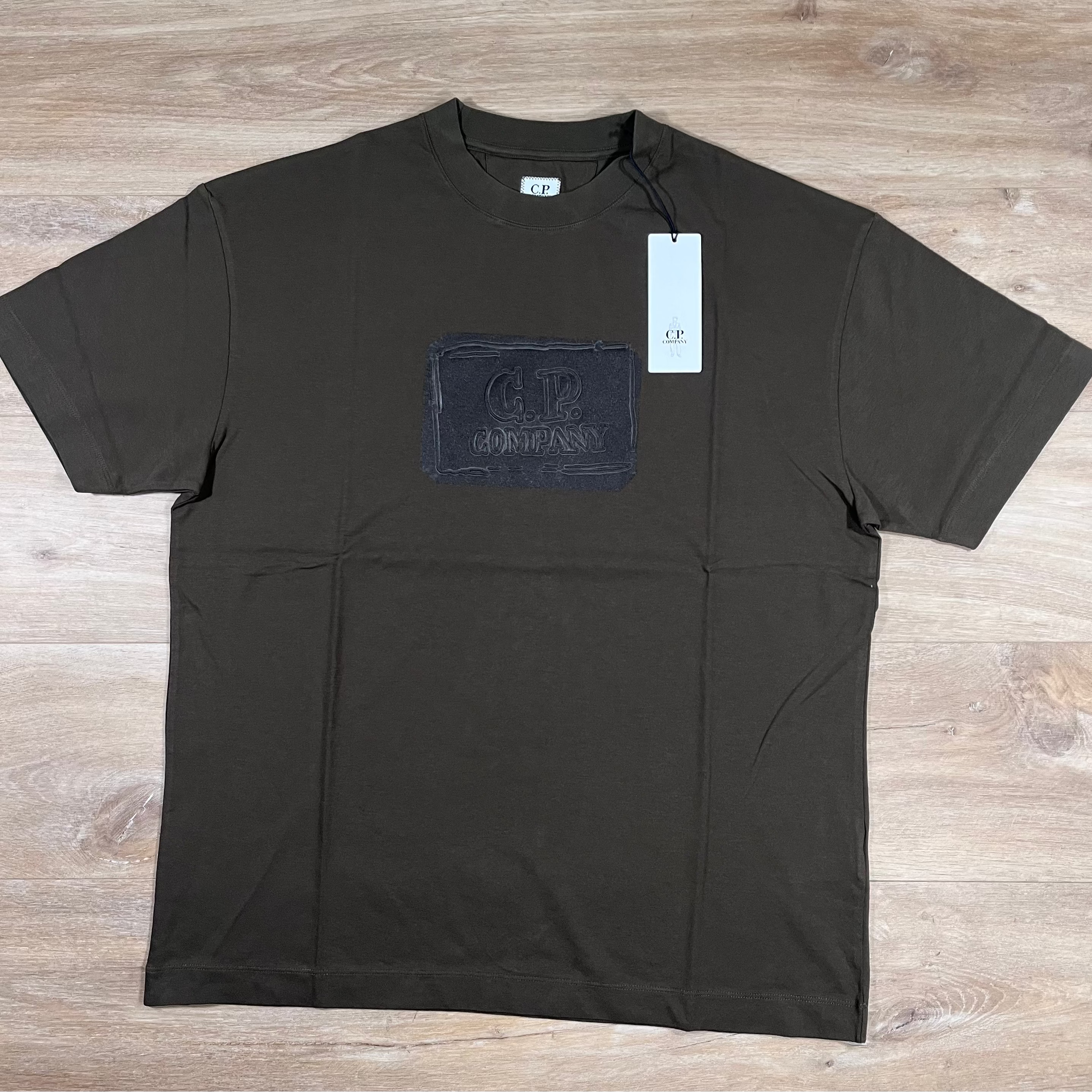C.P. Company 30/1 Jersey Logo T-Shirt in Ivy Green