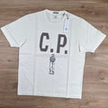 C.P. Company Mercerized 30/2 Jersey Sailor T-Shirt in Gauze White