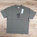 C.P. Company 30/1 Jersey Logo T-Shirt in Fungi Grey