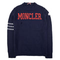 Pre-Loved Moncler Logo Knitted Sweatshirt Navy 778 Medium