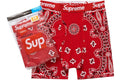 SUPREME HANES BANDANA BOXER BRIEF RED (2 PACK)