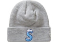 SUPREME NEW ERA S LOGO BEANIE FW20 GREY