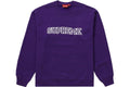 SUPREME SHATTERED LOGO CREWNECK PURPLE