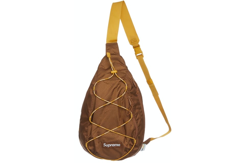 SUPREME SLING BAG BROWN SS22