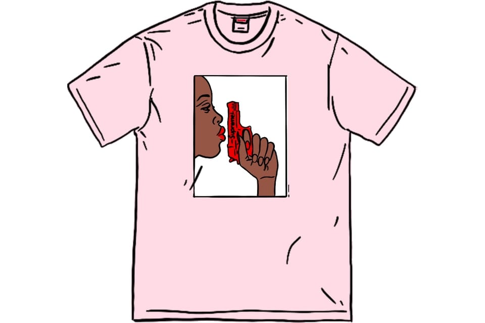 SUPREME WATER PISTOL TEE PINK