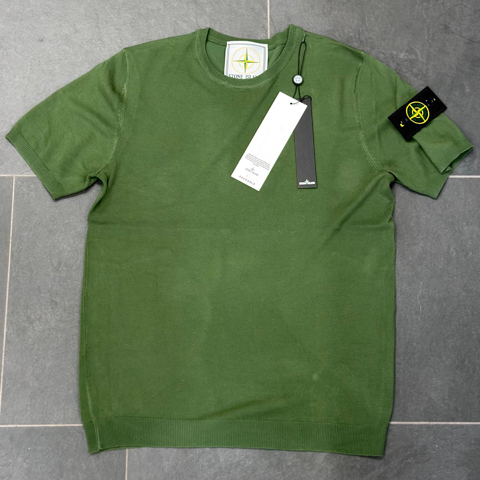 MAGLIA IN FILO STONE ISLAND COLORE VERDE