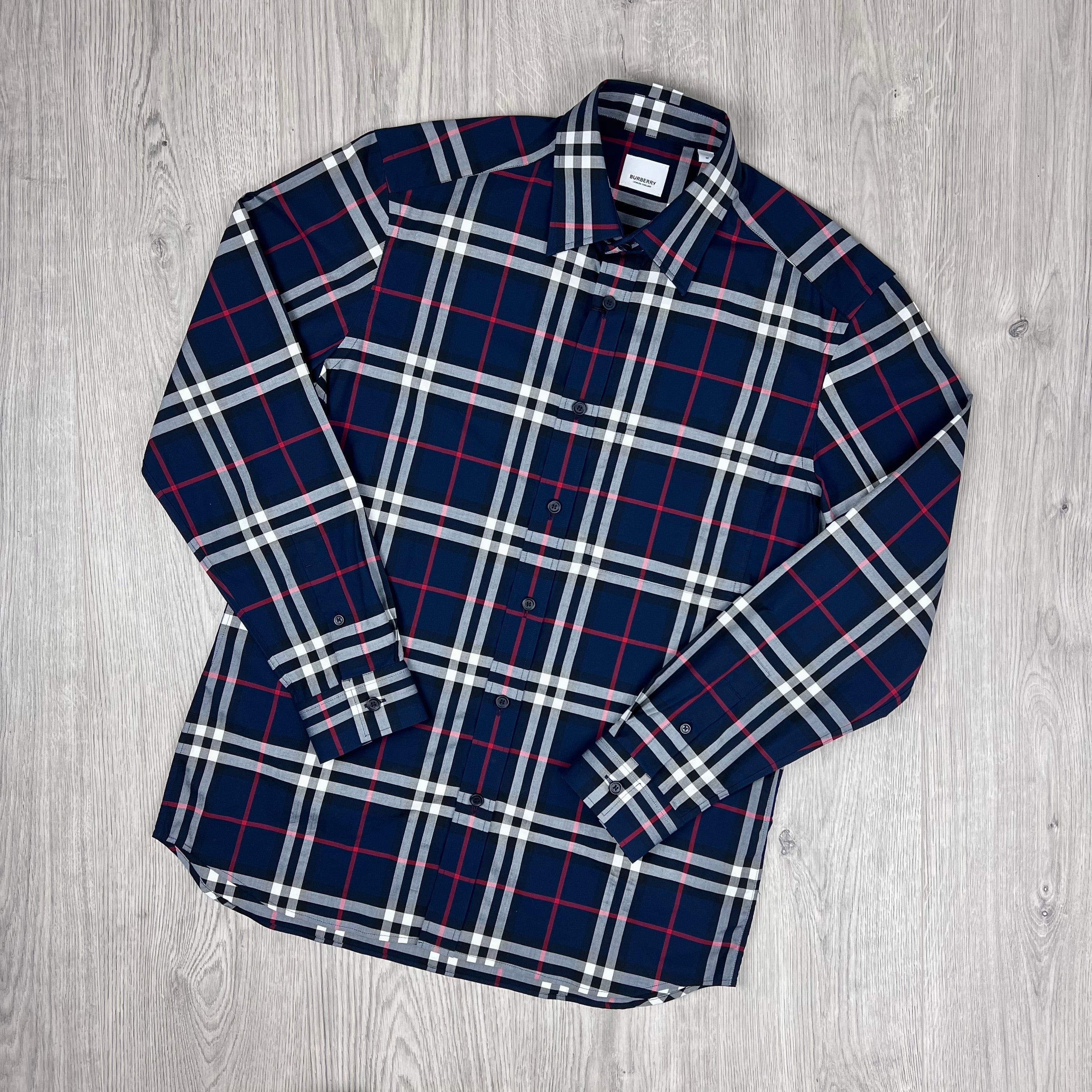 Burberry Check Shirt - Navy
