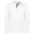 Burberry White Long Sleeved Poio Shirt
