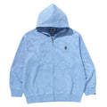 BAPE SOLID CAMO JACQUARD ONE POINT ZIP UP HOODIE BLUE