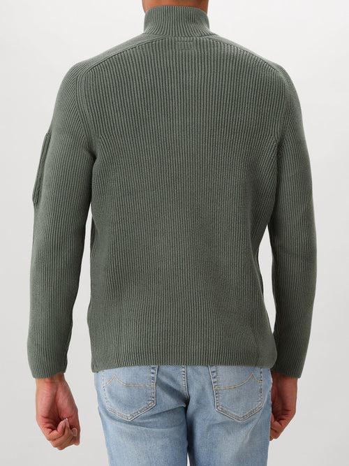 Cp Company Gebreide Trui Groen Polo Collar