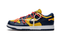 NIKE X OFF WHITE DUNK LOW UNIVERSITY GOLD / NAVY