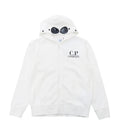 Kids CP Company White Goggle Hoodie
