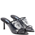 Womens Prada Logo PVC Heels