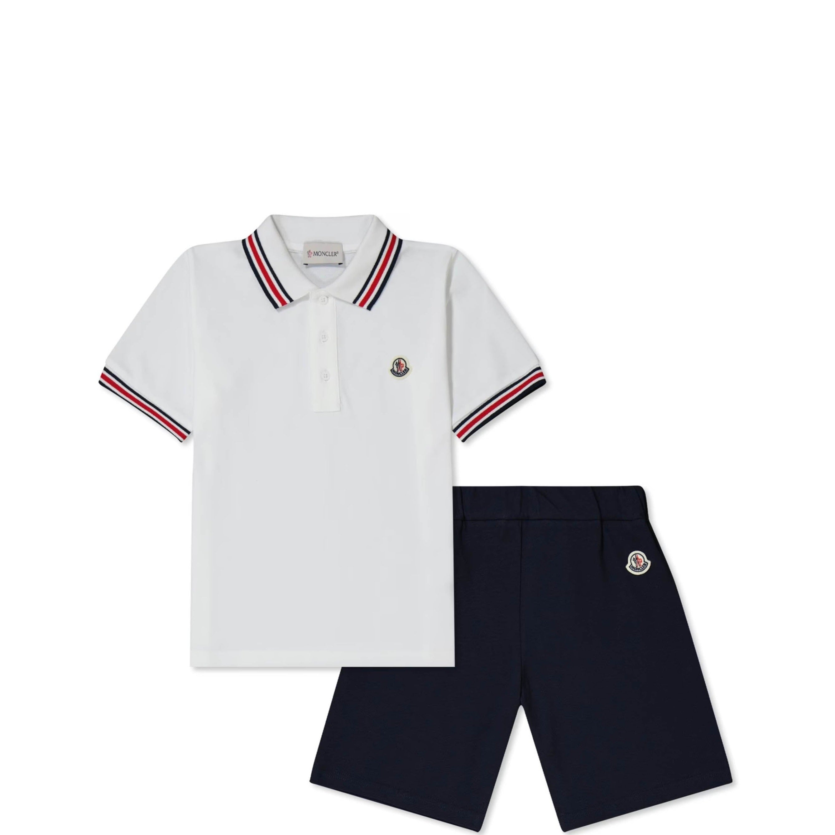 Kids Moncler Logo Polo Shirt Set